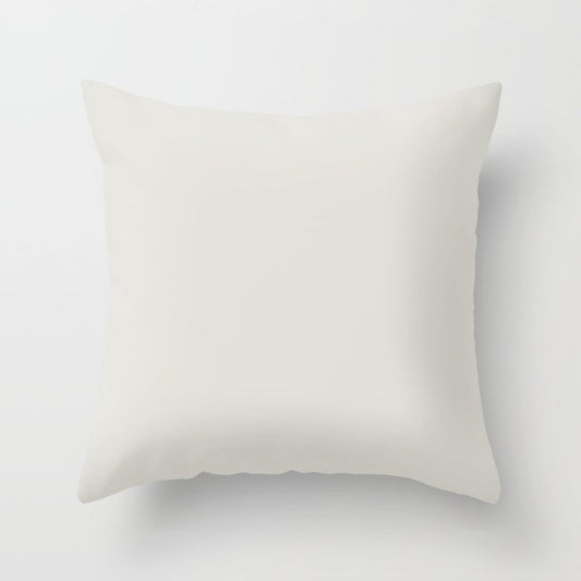 Alabaster White Solid Color Pairs Sherwin Williams Eider White SW7014 Accent Shade / Hue / All One Throw Pillow