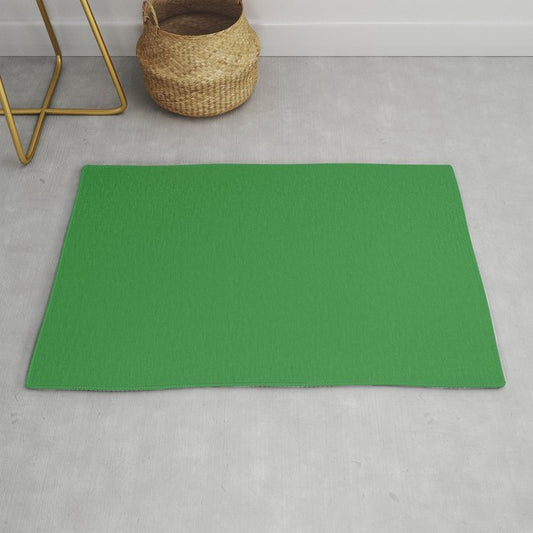 All About The Greens Shamrock / Emerald / Parakeet Green Solid Color Pairs To Sherwin Williams Envy SW 6925 Throw & Area Rugs