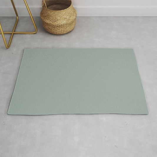 Allaying Grey Blue Green Solid Color Pairs To Sherwin Williams Halcyon Green SW 6213 Throw & Area Rugs