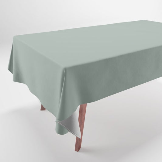 Allaying Grey Blue Green Solid Color Pairs To Sherwin Williams Halcyon Green SW 6213 Tablecloth