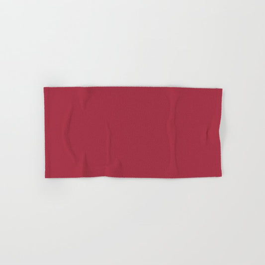 Alluring Red Solid Color Pairs To Sherwin Williams Cherries Jubilee SW 6862 Hand & Bath Towel