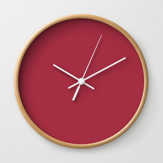 Alluring Red Solid Color Pairs To Sherwin Williams Cherries Jubilee SW 6862 Wall Clock