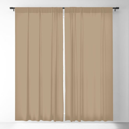 Almond Neutral Brown Solid Color - Accent Shade - Matches Sherwin Williams Artisan Tan SW 7540 Blackout Curtain