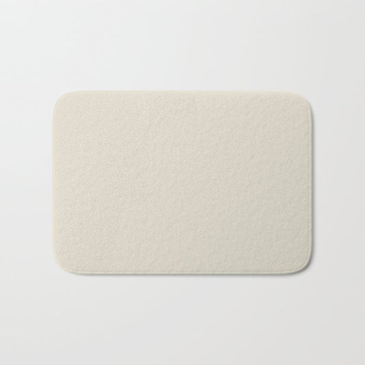 Almond Off White Solid Color Pairs 2023 Trending Hue Glidden Fossil Stone PPG1102-2 Bath Mat