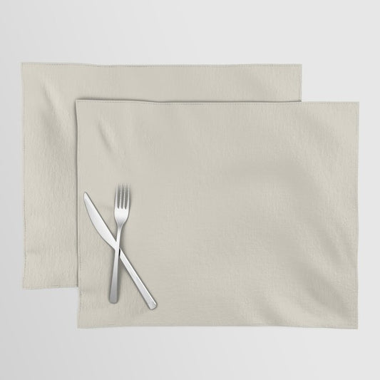 Almond Off White Solid Color Pairs 2023 Trending Hue Glidden Fossil Stone PPG1102-2 Placemat