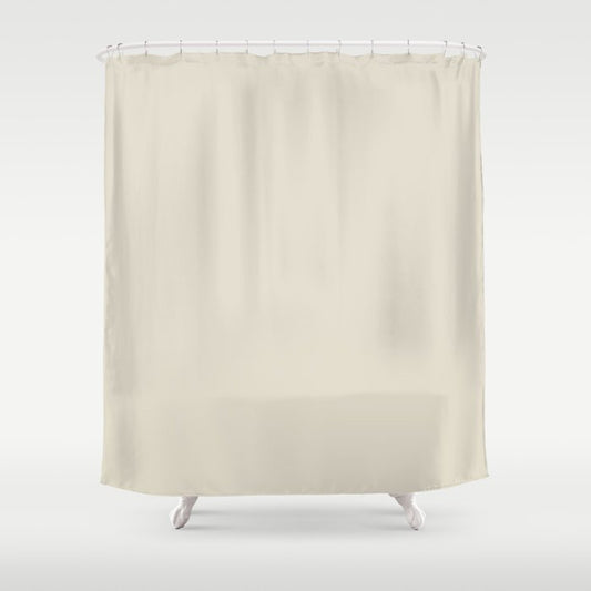 Almond Off White Solid Color Pairs 2023 Trending Hue Glidden Fossil Stone PPG1102-2 Shower Curtain