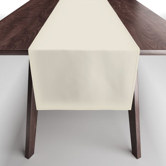Almond Off White Solid Color Pairs 2023 Trending Hue Glidden Fossil Stone PPG1102-2 Table Runner