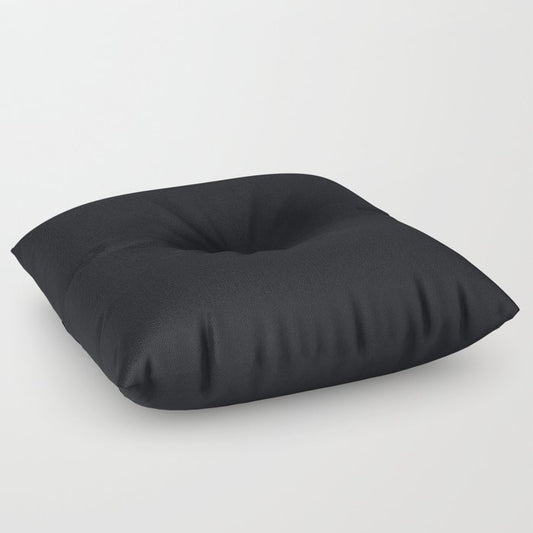 Almost Black Solid Color - Patternless Pairs Jolie Paints 2022 Popular Hue Noir Floor Pillow