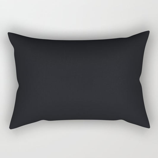 Almost Black Solid Color - Patternless Pairs Jolie Paints 2022 Popular Hue Noir Rectangular Pillow