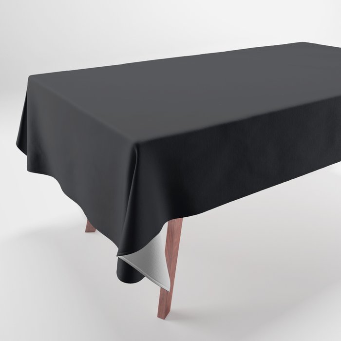 Almost Black Solid Color - Patternless Pairs Jolie Paints 2022 Popular Hue Noir Tablecloth