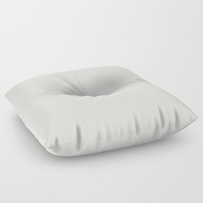 Almost White Trending Solid Color  - Hue - Single Shade Jolie Gesso White Floor Pillow