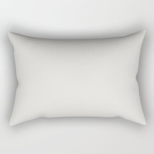 Almost White Trending Solid Color  - Hue - Single Shade Jolie Gesso White Rectangular Pillow