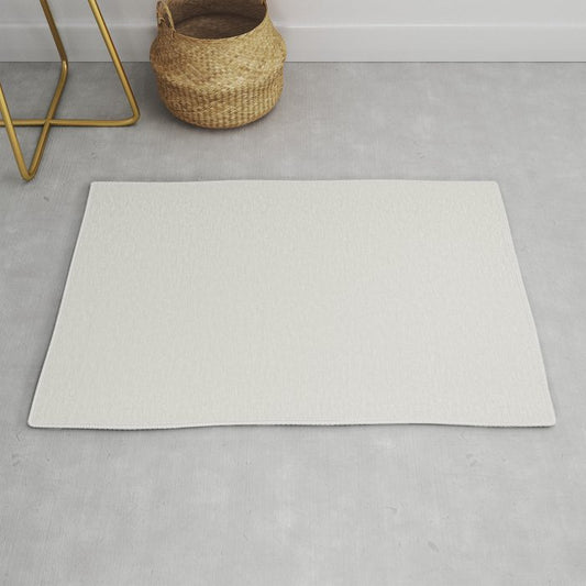 Almost White Trending Solid Color  - Hue - Single Shade Jolie Gesso White Throw & Area Rugs