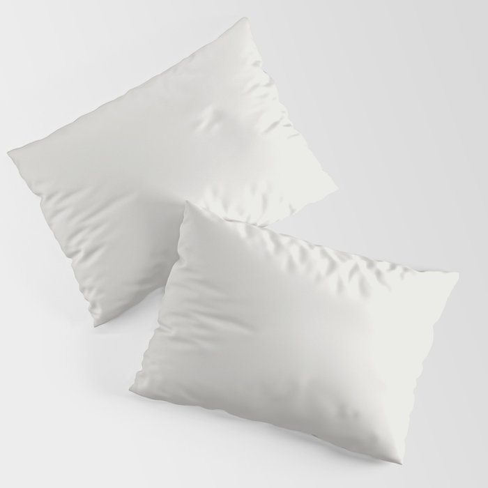 Almost White Trending Solid Color  - Hue - Single Shade Jolie Gesso White Pillow Sham Set
