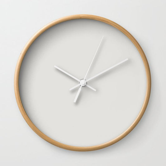 Almost White Trending Solid Color  - Hue - Single Shade Jolie Gesso White Wall Clock