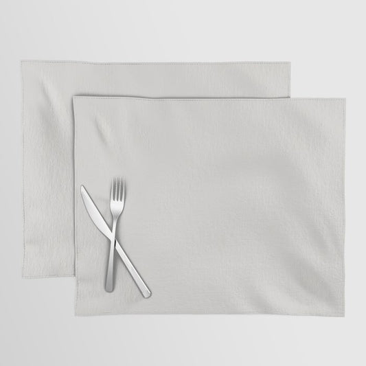 Almost White Trending Solid Color - Patternless Pairs Jolie Paints 2022 Popular Hue Gesso White Placemat