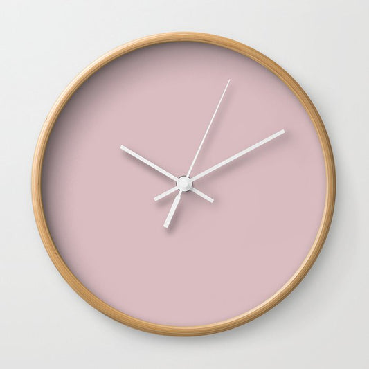 Amaranth Light Pastel Pink Pairs Sherwin Williams Rose SW 6296 Wall Clock