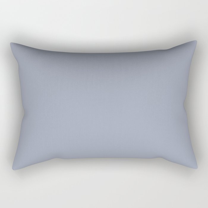 Ambrosial Pastel Purple Blue Grey Solid Color Pairs To Sherwin Williams Vesper Violet SW 6542 Rectangular Pillow