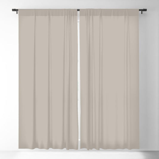 Anew Grey Solid Color Accent Shade / Hue Matches Sherwin Williams Versatile Gray SW 6072 Blackout Curtain