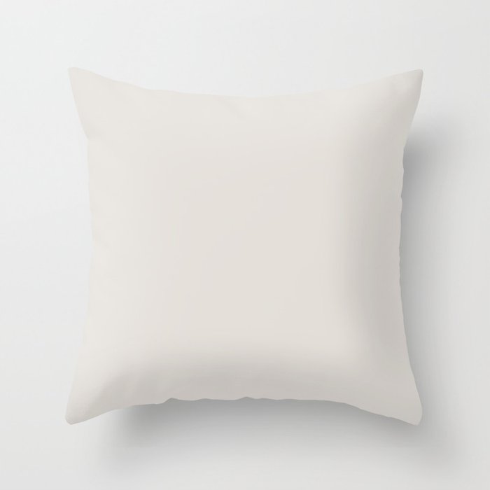 Anew Off-White Solid Color Accent Shade / Hue Matches Sherwin Williams Incredible White SW 7028 Throw Pillow