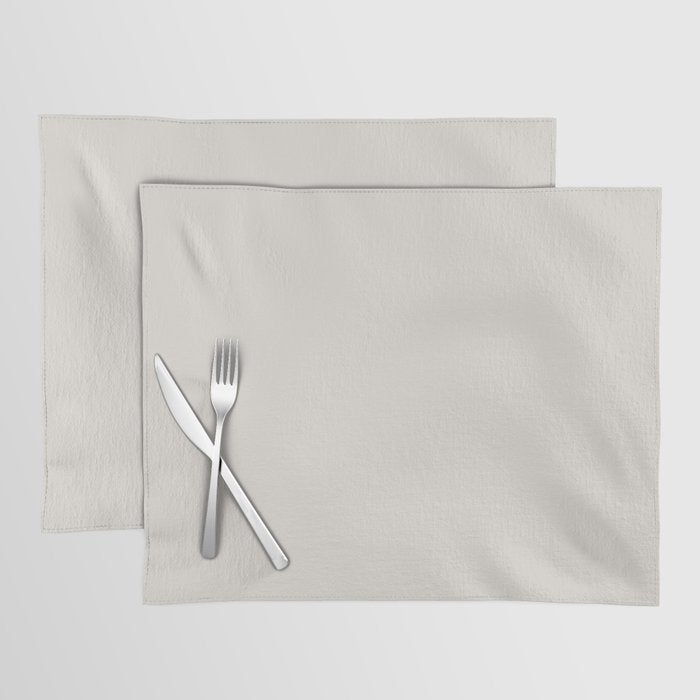 Anew Off-White Solid Color Accent Shade / Hue Matches Sherwin Williams Incredible White SW 7028 Placemat