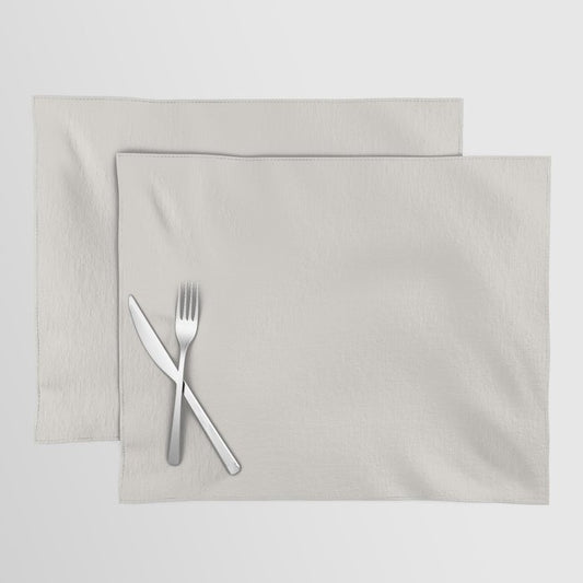 Anew Off-White Solid Color Accent Shade / Hue Matches Sherwin Williams Incredible White SW 7028 Placemat