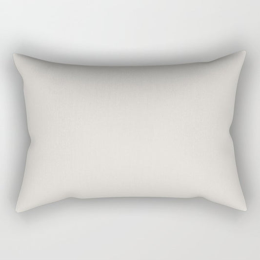 Anew Off-White Solid Color Accent Shade / Hue Matches Sherwin Williams Incredible White SW 7028 Rectangular Pillow