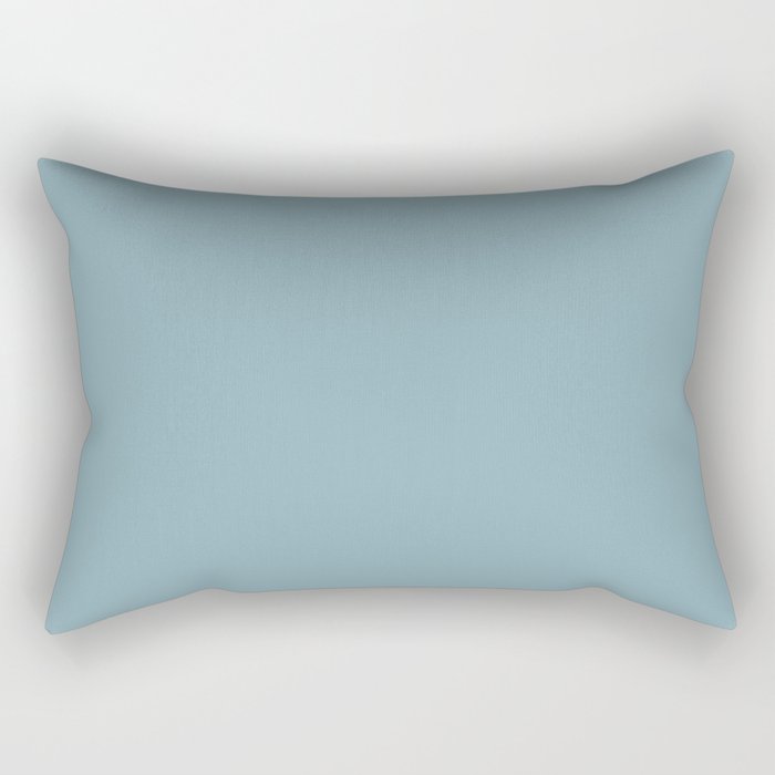 Angel Wings Blue Solid Color Pairs To Valspars 2021 Color of the Year Lucy Blue 5001-5C Rectangular Pillow