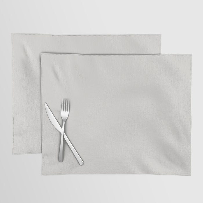 Angel Wings White Solid Color Accent Shade / Hue Matches Sherwin Williams Snowfall SW 6000 Placemat
