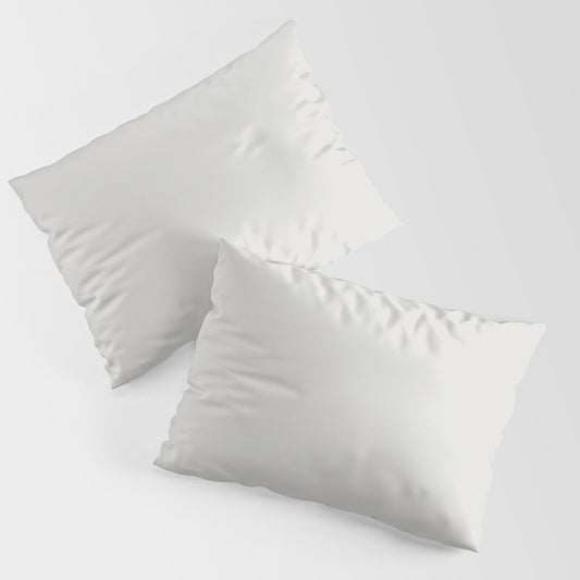 Angel Wings White Solid Color Accent Shade / Hue Matches Sherwin Williams Snowfall SW 6000 Pillow Sham Set