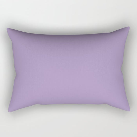 Angelic Mid Tone Purple Solid Color Pairs To Sherwin Williams Kismet SW 6830 Rectangular Pillow