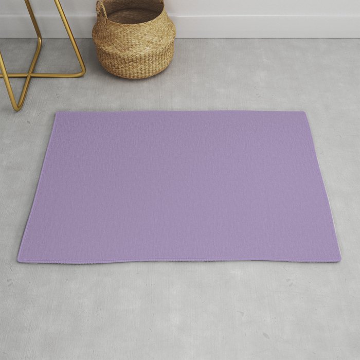 Angelic Mid Tone Purple Solid Color Pairs To Sherwin Williams Kismet SW 6830 Throw & Area Rugs