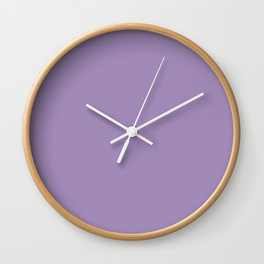 Angelic Mid Tone Purple Solid Color Pairs To Sherwin Williams Kismet SW 6830 Wall Clock