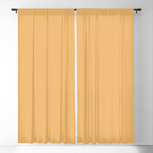 Angelic Orange Yellow Solid Color Pairs To Sherwin Williams Olden Amber SW 9013 Blackout Curtain