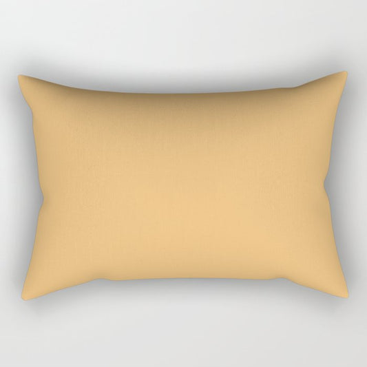 Angelic Orange Yellow Solid Color Pairs To Sherwin Williams Olden Amber SW 9013 Rectangular Pillow