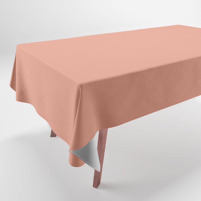 Animated Coral Pink Solid Color Accent Shade / Hue Matches Sherwin Williams Sockeye SW 6619 Tablecloth