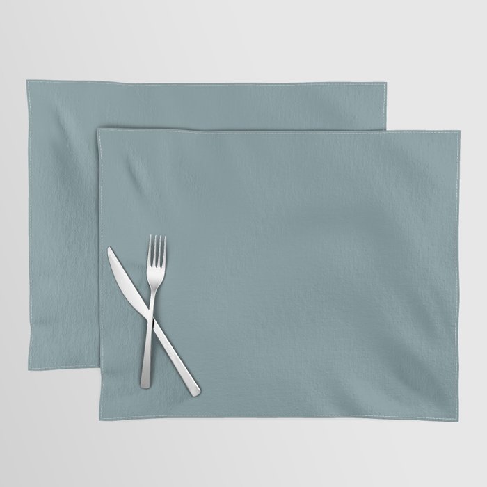 Aqua Blue Green Solid Color Pairs to Sherwin Williams Tranquil Aqua SW 7611 Placemat