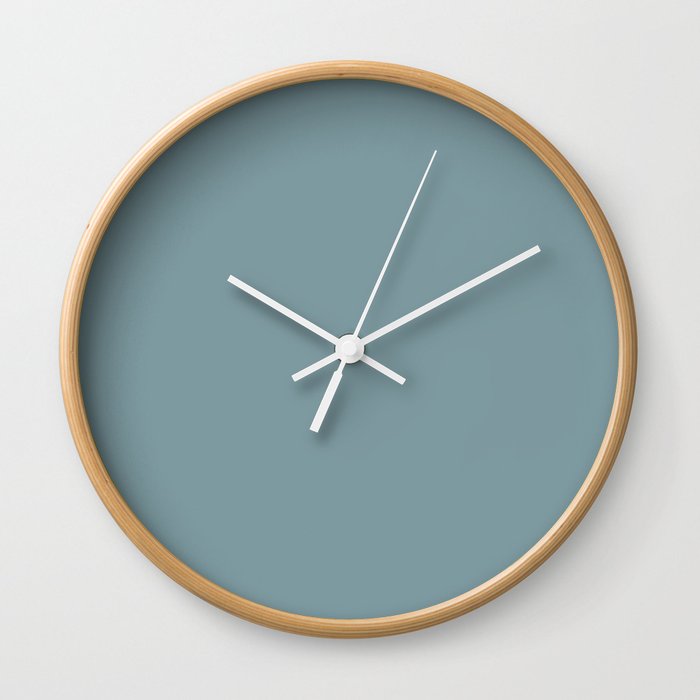 Aqua Blue Green Solid Color Pairs to Sherwin Williams Tranquil Aqua SW 7611 Wall Clock