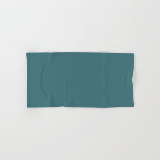 Aqua Blue Green Trending Solid Color Graham & Brown 2021 Color of the Year Accent Shade Whale Tail Hand & Bath Towel
