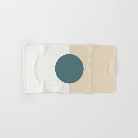 Aqua Off White and Beige Minimal Circle Design 2023 COTY Vining Ivy PPG1148-6 and Accents Bath & Hand Towels
