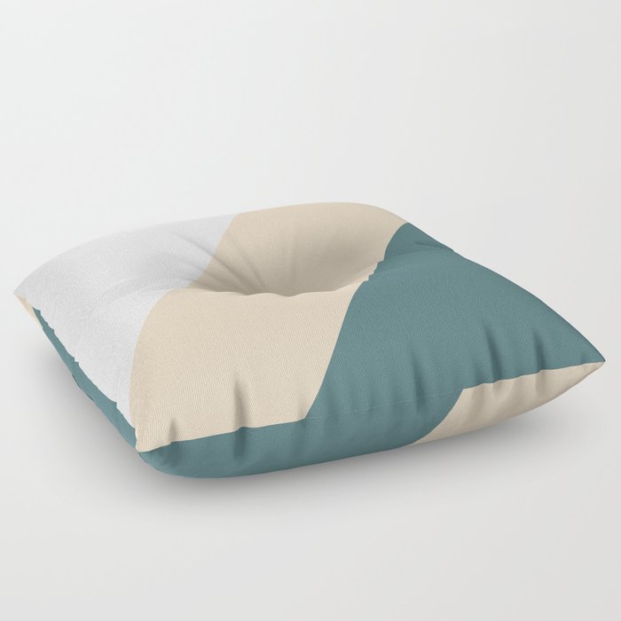 Aqua Off White and Beige Minimal Diagonal Stripe Pattern 2023 COTY Vining Ivy PPG1148-6 Accents Floor Pillow