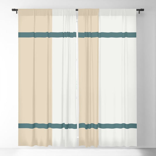 Aqua Off White Beige Minimalist Modern Stripes Vertical Solid Color 2023 COTY Vining Ivy PPG1148-6 Blackout Curtain