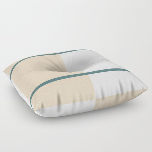 Aqua Off White Beige Minimalist Modern Stripes Vertical Solid Color 2023 COTY Vining Ivy PPG1148-6 Floor Pillow