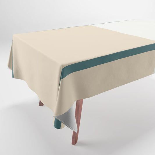 Aqua Off White Beige Minimalist Modern Stripes Vertical Solid Color 2023 COTY Vining Ivy PPG1148-6 Tablecloth