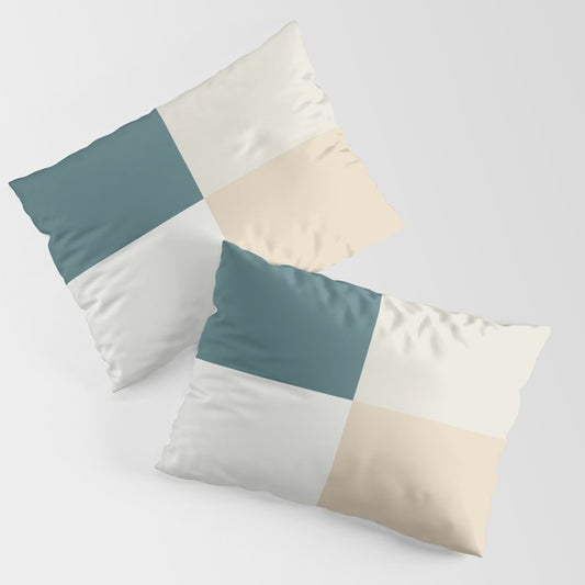 Aqua Off White Cream Beige Geometric Minimal Graphic Design 2023 COTY Vining Ivy PPG1148-6 Accents Pillow Sham Set