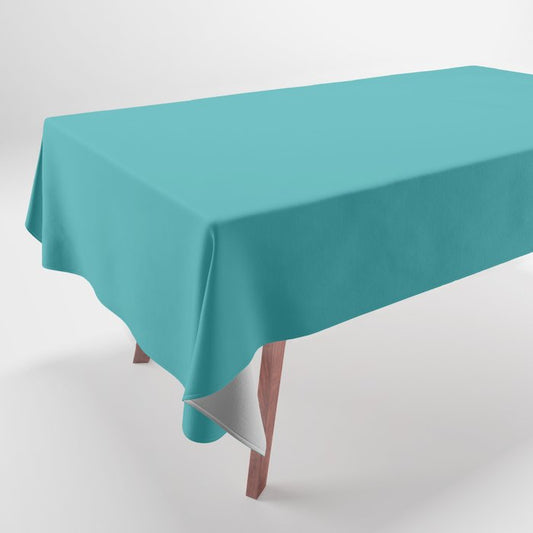 Aqua / Teal / Turquoise Solid Color Pairs Sherwin Williams Aquarium SW 6767 / Accent Shade / Hue Tablecloth