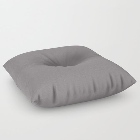 Armadillo Mid Tone Grey Solid Color Pairs To Sherwin Williams Sensuous Gray SW 7081 Floor Pillow
