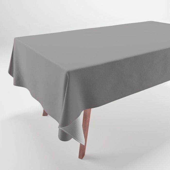 Armadillo Mid Tone Grey Solid Color Pairs To Sherwin Williams Sensuous Gray SW 7081 Tablecloth