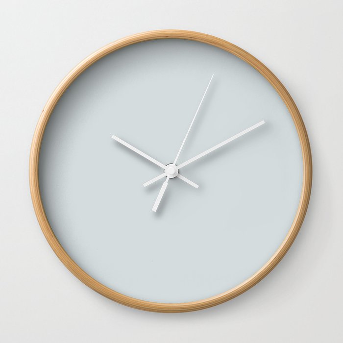 Arctic Pastel Blue Solid Color - Popular Shade 2022 PPG Winter's Breath PPG1038-3 Wall Clock