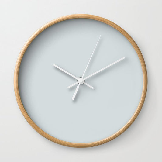 Arctic Pastel Blue Solid Color - Popular Shade 2022 PPG Winter's Breath PPG1038-3 Wall Clock